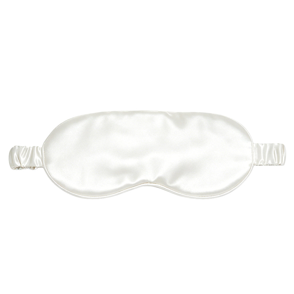 White silk sleep mask for comfortable, restful sleep