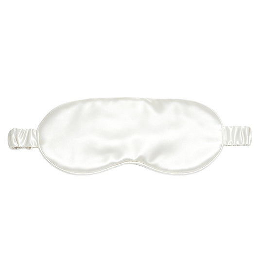 White silk sleep mask for comfortable, restful sleep